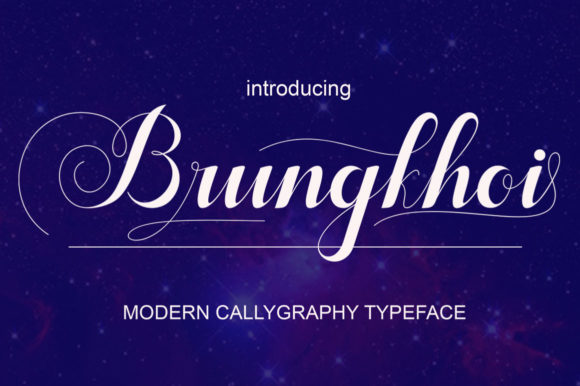 Brungkhoi: A Refined Script Font for Elegant Design