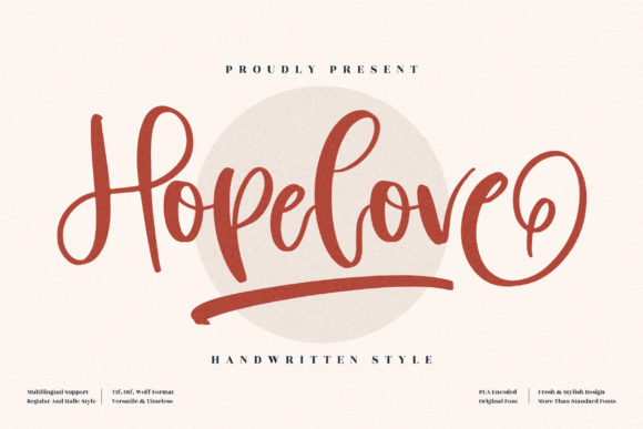Hopelove Font for Elegant Design