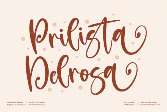 Prilista Delrosa Font for Business