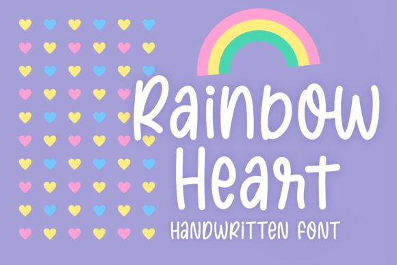 Rainbow Heart Font: Playful Script for Creative Projects
