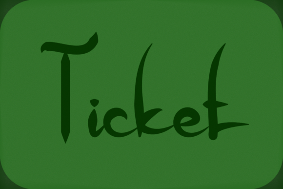 Ticket: A Sweet Script Font