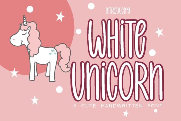 White Unicorn Font for Creative Projects